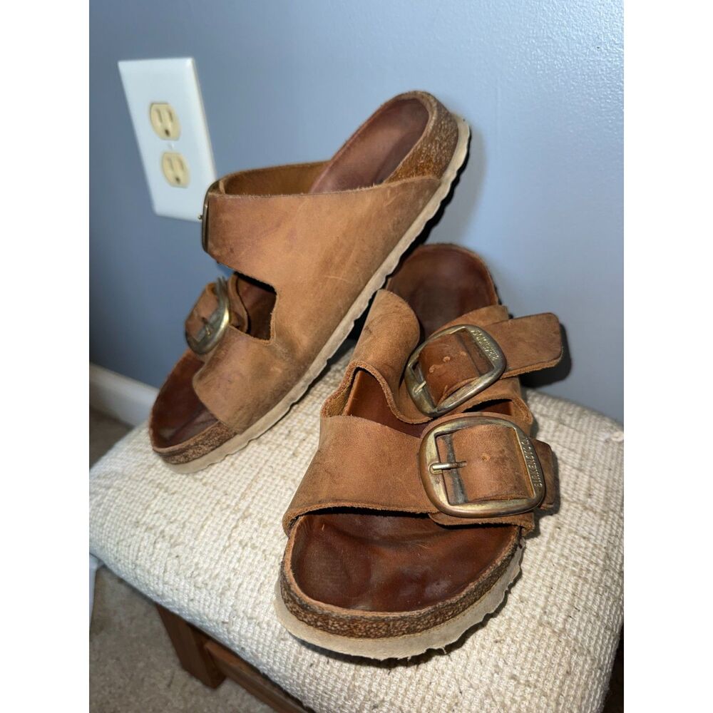 Birkenstock Arizona Big Buckle Congac Oiled Leather, Used | Size 38/Women's 7